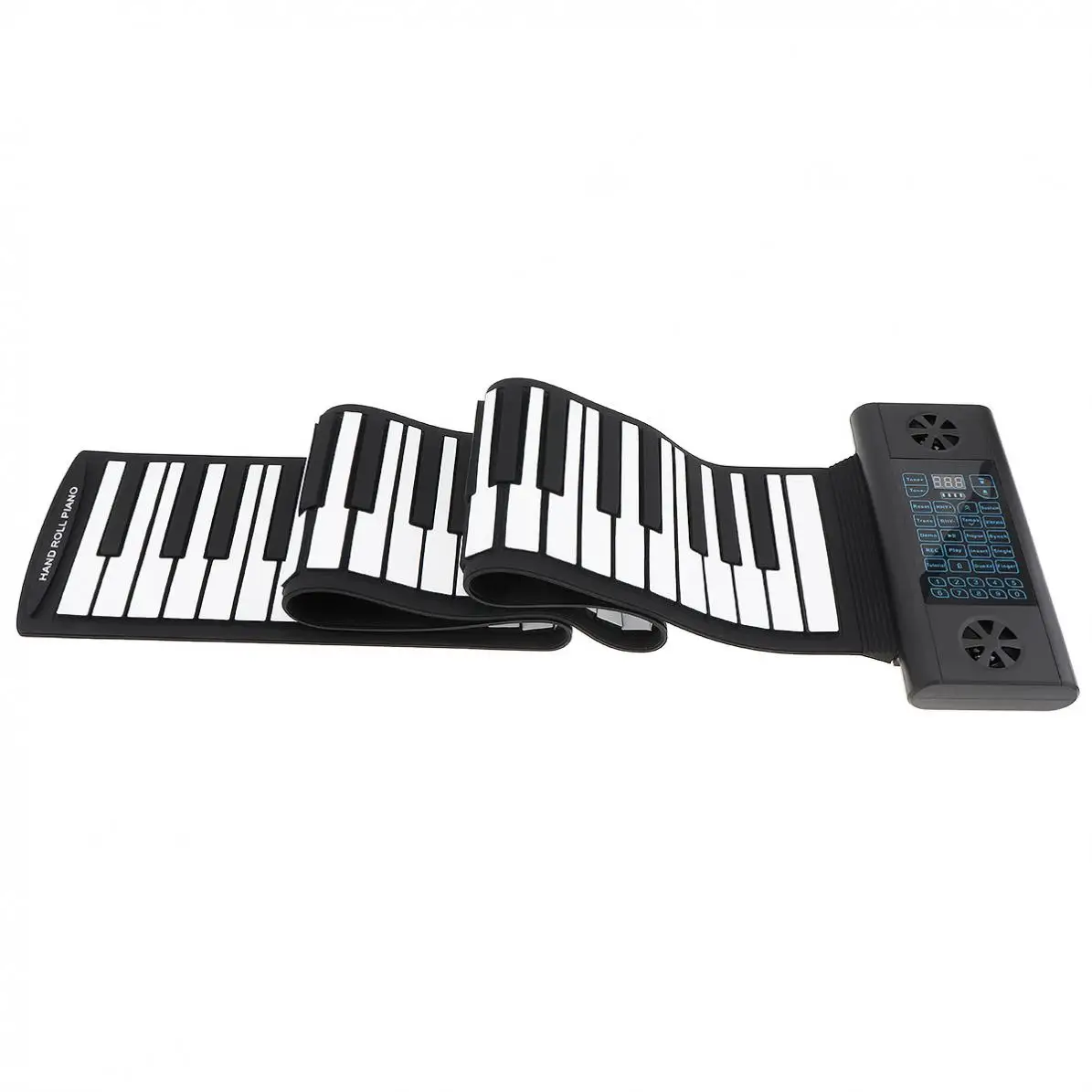 88 Keys  MIDI Roll Up Piano Rechargeable Electronic Portable Silicone Flexible Keyboard Organ Built-in 2 Speakers