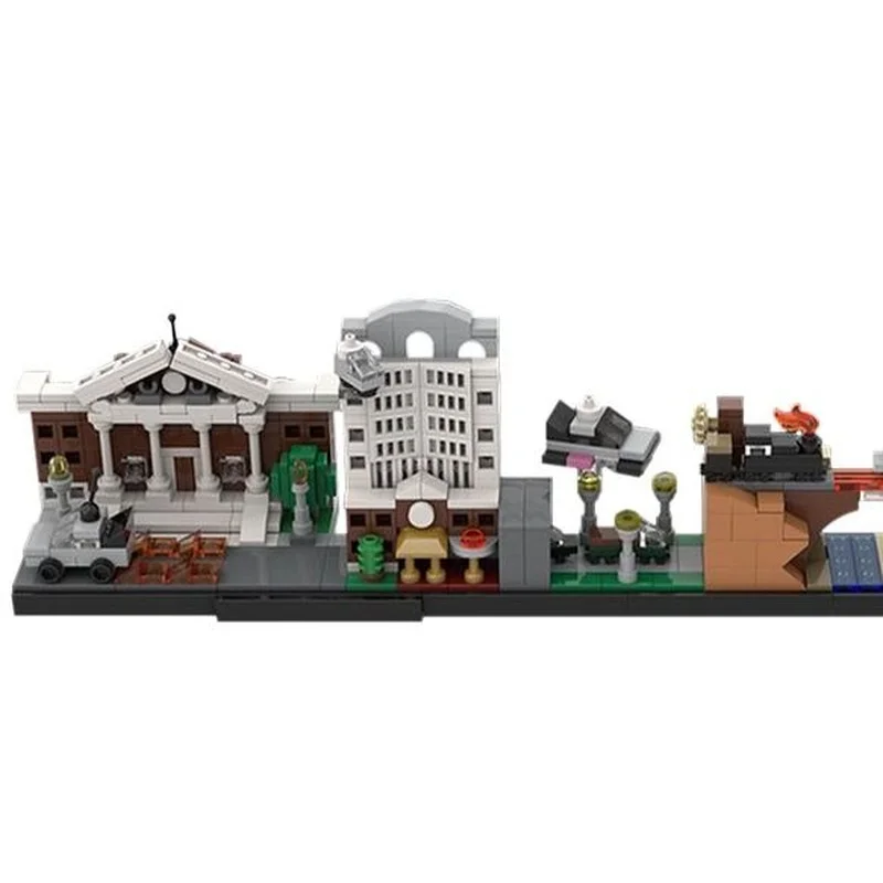 

MOC House on The TrainView Bricks Model City Street Come To The Future Skyline Architecture Breaking Building Block Boy Toy Gift