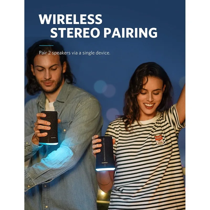 Портативный Bluetooth динамик IPX7 водонепроницаемый музыкальный плеер 3D объемный