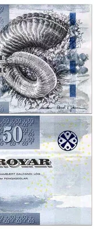 

Real Original 50 Faroe Islands Banknotes UNC Condition Non-currency World Collection 2011
