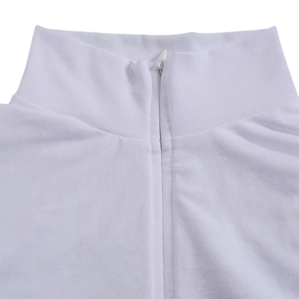 Женская облегающая футболка на молнии с коротким рукавом и высокой талией |