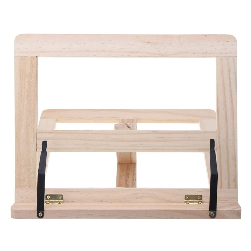 

Foldable Wood Bookends Stand Cookbook Holder Reading Rack Wooden Reading Book Support Stand Holders Tablet PC T5UA