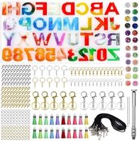 308 pcs silicone letter jewelry pendant mold epoxy epoxy resin casting mold set keychain tassel and various diy accessories