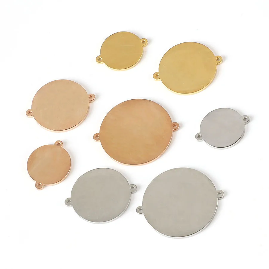 Подвеска из нержавеющей стали круглая бирка подвеска высокие зеркальные