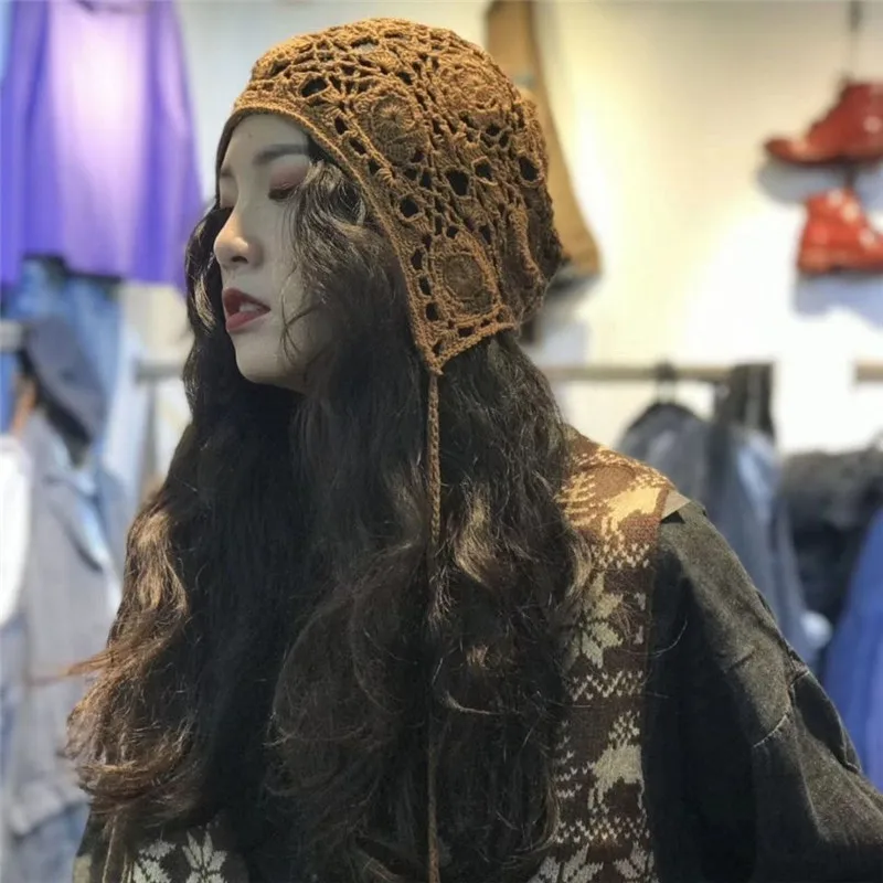 202105-	shi  new Hand knitting  Lolita   leisure lady  bucket cap  women  fishermen hat