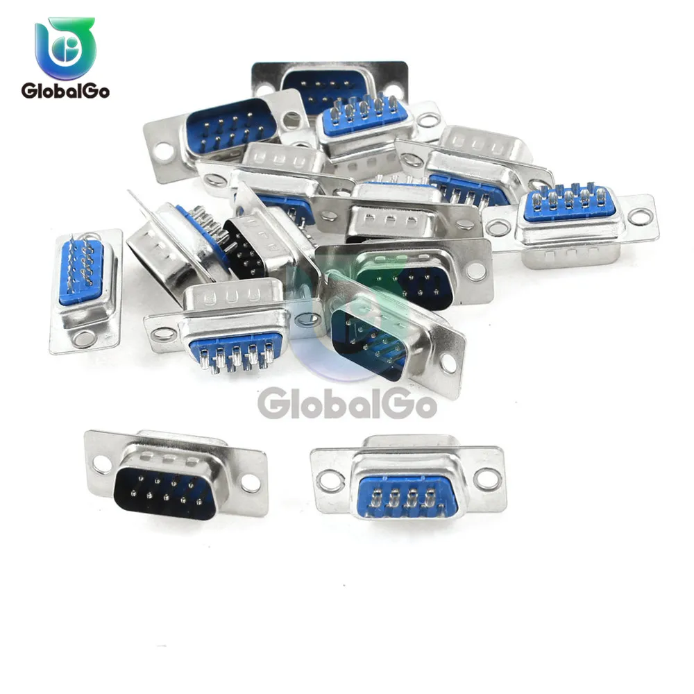 DB9 9 контактный Стандартный Штекерный гнездовой разъем для адаптера