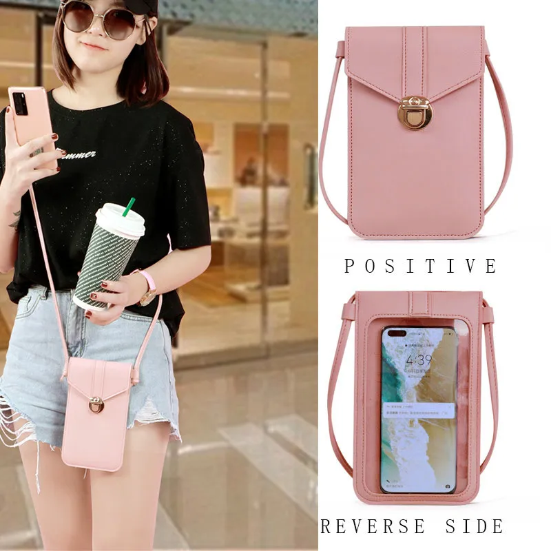 

Mobile Phone Bag Mini Crossbody Bags for Women Phone Bag for Universal Phone Cash Female Single Shoulder Handbags Wallet 2021