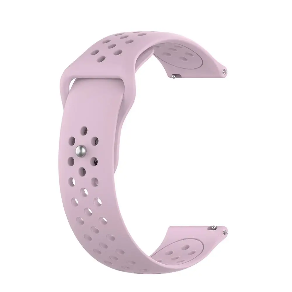 Light purple Спортивный 20 мм силиконовый браслет для samsung Galaxy Watch Active band/браслет для Garmin Vivoactive 3 Forerunner 245 245M - Цвет ремешка: Light purple