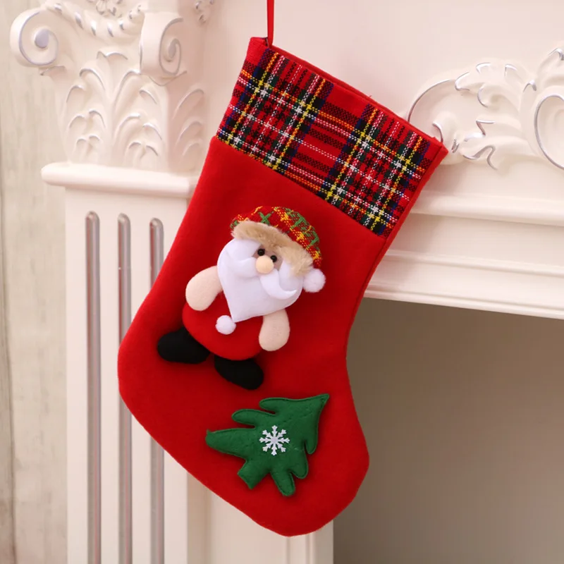G Santa Claus Горячий рождественский подарок Новогодний носок для подарков Санта-Клаус рождественские елочные игрушки Рождественские Чулки s конфеты подарочная сумка Navidad - Цвет: G Santa Claus
