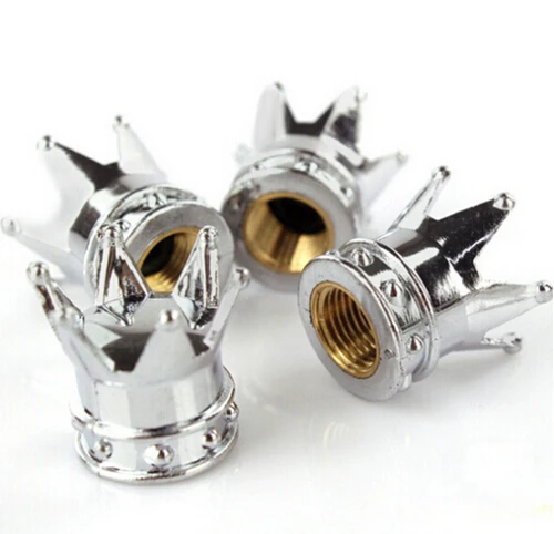 

4Pcs Crown Bicycle Stem Air Valve Caps Tire Valve Auto Truck Bike Car Tyre Tire Bike Cycling Wholesale Tyre Wheel