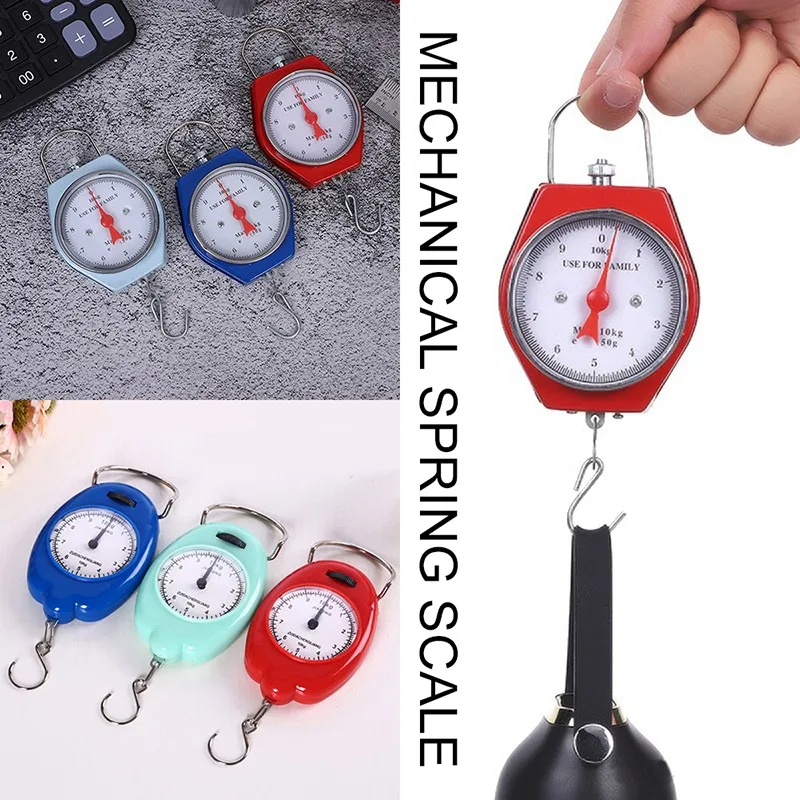 

Mechanical Spring Scale Baggage Hook Scale Household Portable Kitchen Scale Portable Spring Parcel Scale 1Pcs
