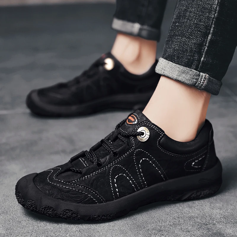 

Man Shoes Casual Men Shoe Casual Man Male Sport Shoes Men 2020 New Breathable Fashion Black Leather Sneakers Leisure Men's