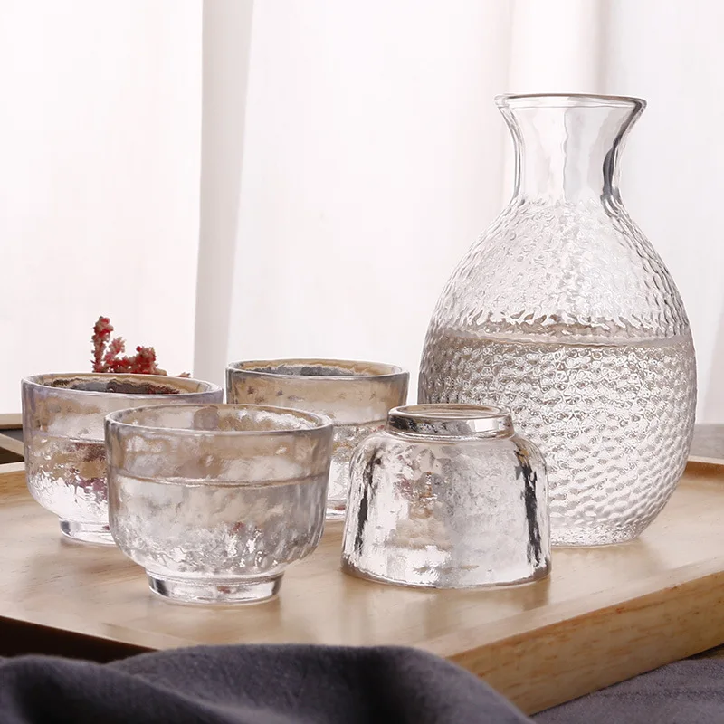 Креативный японский стеклянный набор саке один горшок Четыре Бокала для вина