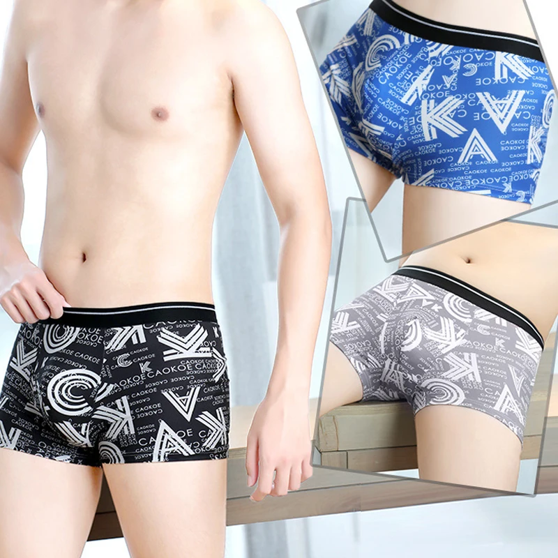 4pcs/Lot Men fashion Underwear Boxer Elasticity Shorts Panties  Shorts Brand Underpants Men Cotton Breathable  Shorts Men M-2XL