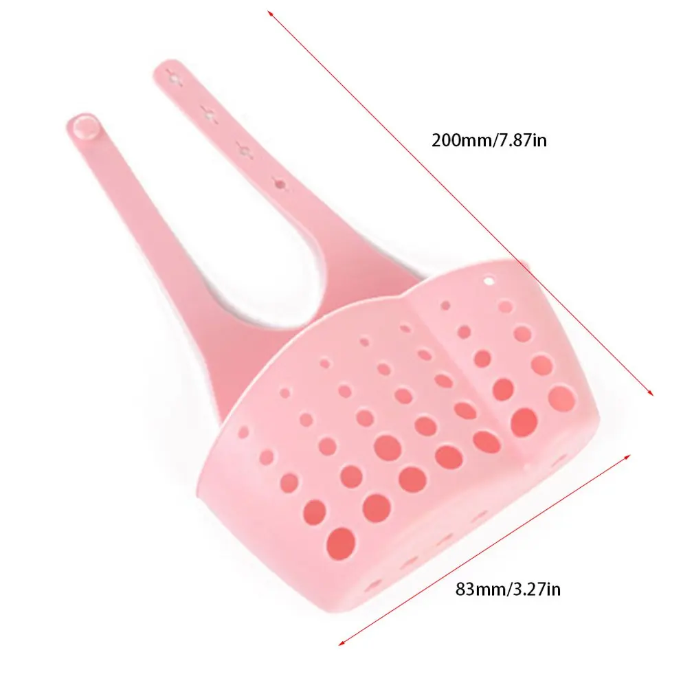 

Kitchen Sink Drain Basket Adjustable Snap Button Type Hanging Drain Basket Dish Cloth Sponge Holder Storage Basket