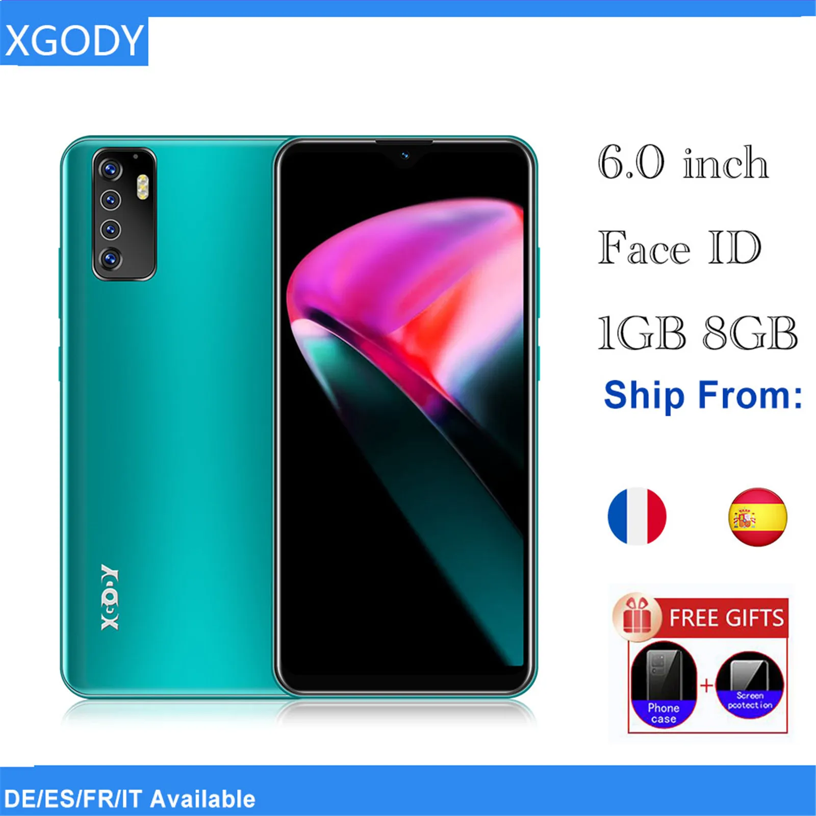 Смартфон XGODY 3G на Android 6 0 четыре ядра экран дюймов 1 Гб + 8 Гб|Смартфоны| |
