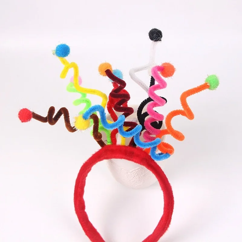 

Kids Colorful Spring Pompon Funny Hairband Headband For Birthday Festival Carnival Party Hair Hoop Costume Accessories