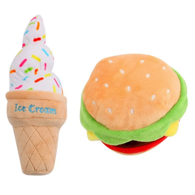 Игрушки в форме мороженого для собак домашних животных кошек плюшевые игрушки