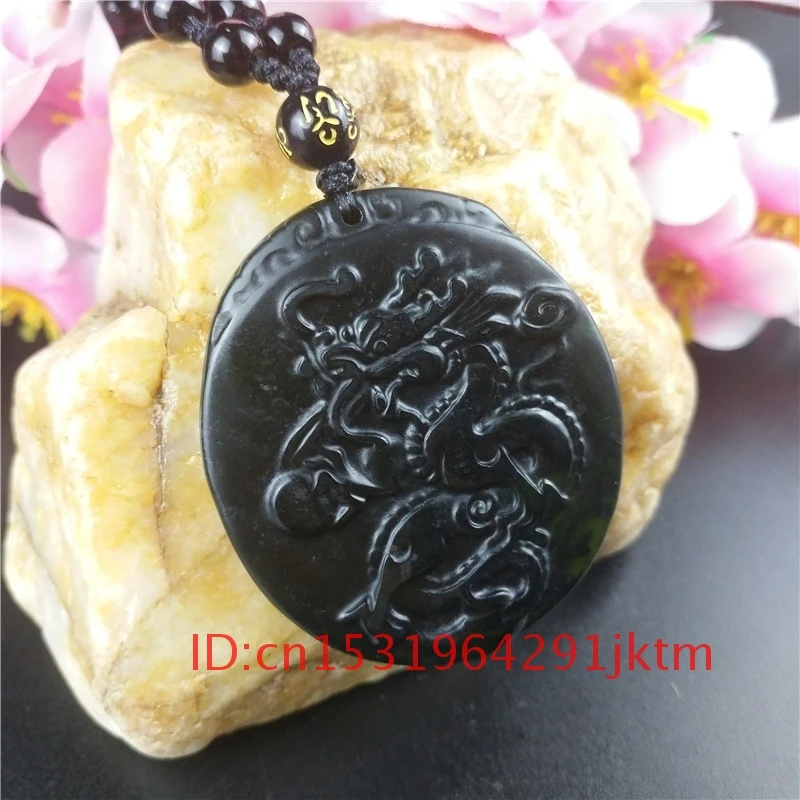 Мужской кулон Зеленый подарок аксессуары китайский черный амулет натуральный