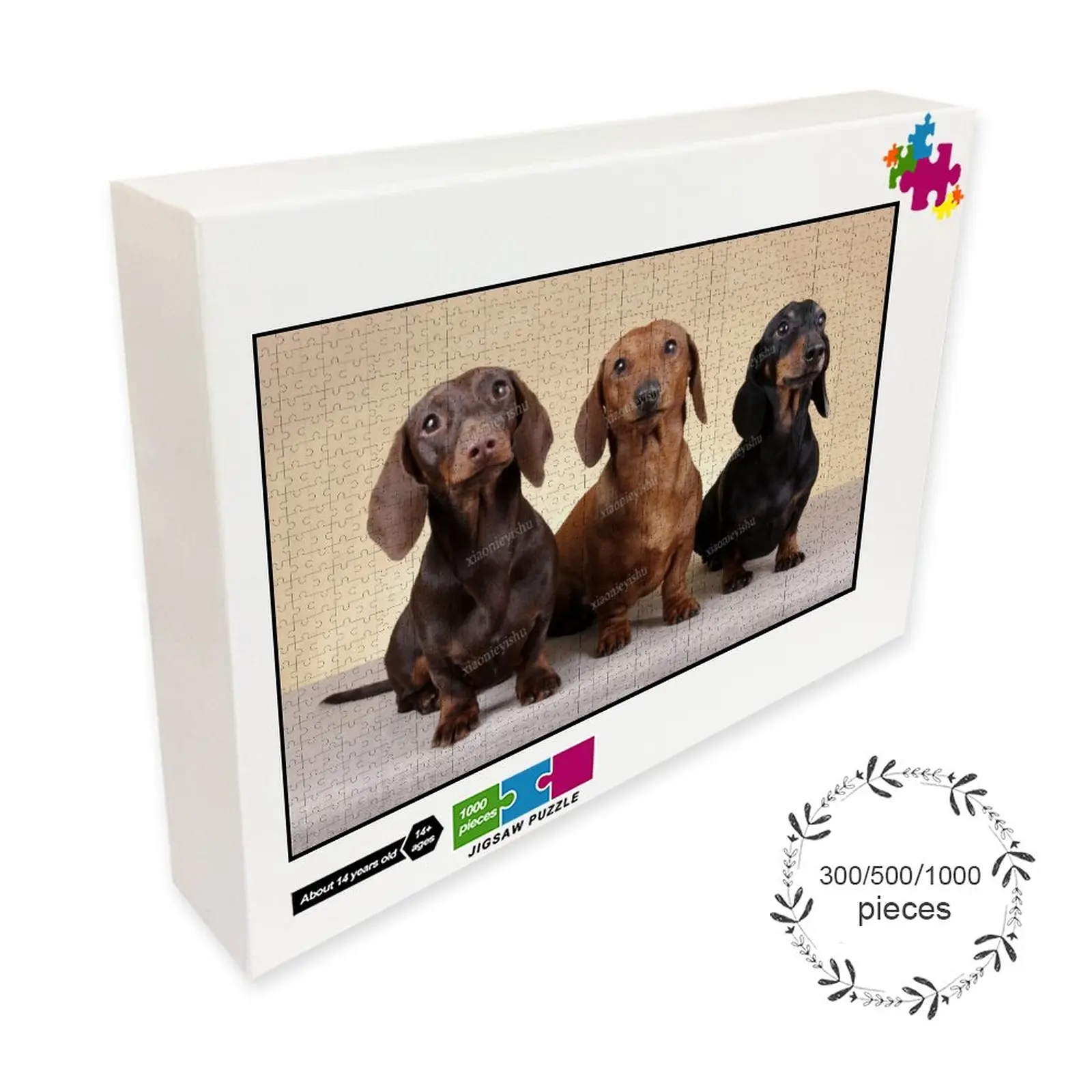 

Dachshund Wooden Puzzle 300 500 1000 Pieces Puzzle Family Game Gift Toy Comics Challenging Wall Decoration