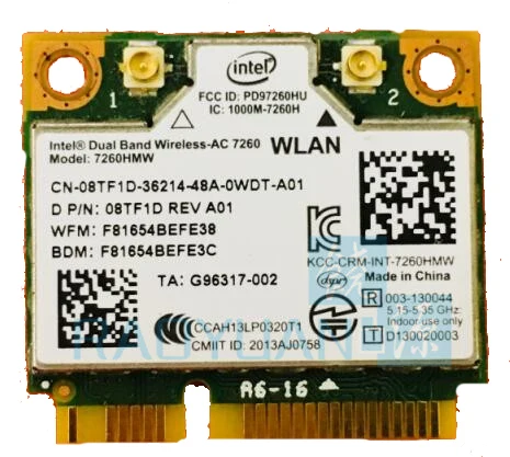 AC карта для intel Двухдиапазонная Беспроводная-AC7260 7260HMW 7260AC 7260HMWAC 867 Мбит/с+ Bluetooth 4,0 Половина мини PCI-e беспроводная wifi карта