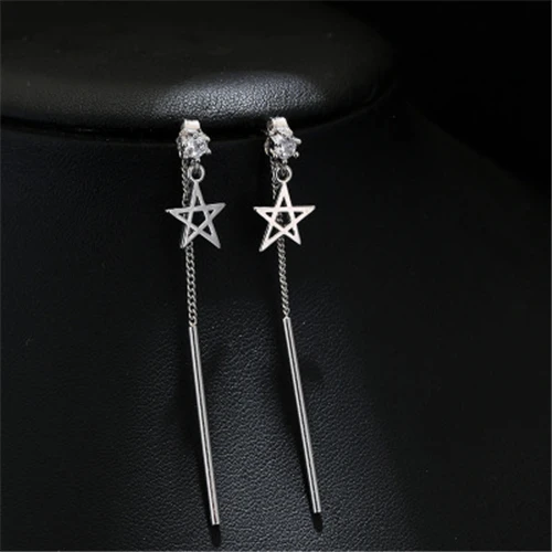 1pair star Park Min Young Tassels Trendy Personality exaggeration Earrings For Women Girls Pendientes | Украшения и аксессуары