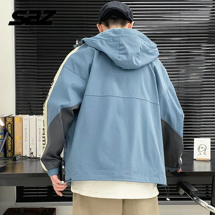 

SAZ 2021 Spring Thin Streetwear Jacket For Men Clothes Korean Casual Coat Mens Fashion Clothing Trends Plus Size Clothes 4xL