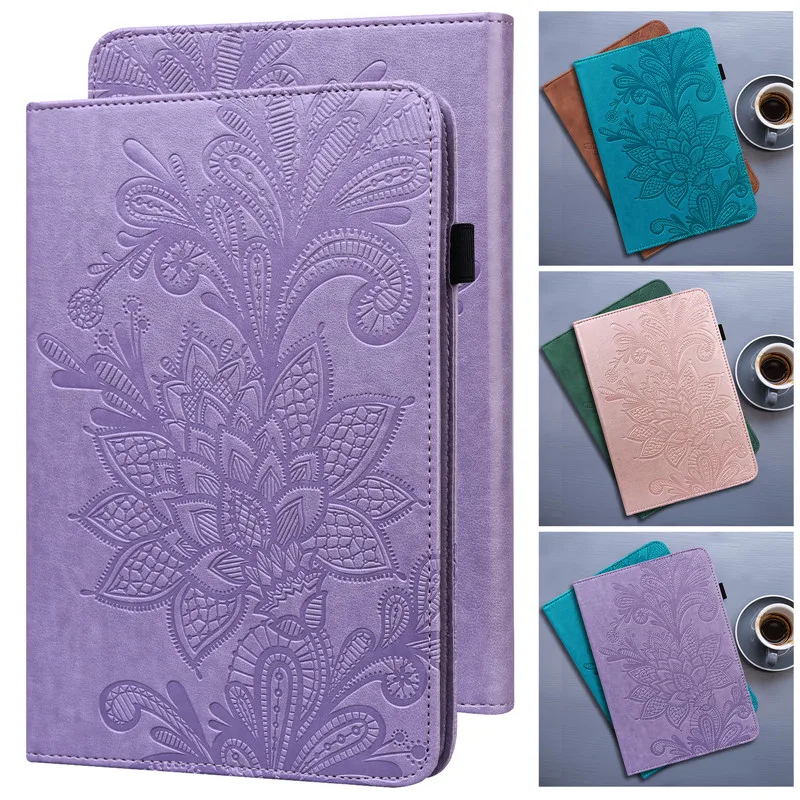 

For iPad Pro 11 Case 2021 2020 Embossed Flower Leather Flip Cover For Funda iPad Pro 11 2021 2020 Case Coque + Gift Pen