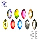 YanRuo 20 шт. 3,5*8 мм дизайн ногтей маркиза разноцветные хрустальные украшения с бриллиантами плоское дно в форме бриллиантов украшения для ногтей