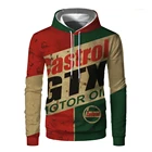 Мужская толстовка с капюшоном Castrol, Повседневная Толстовка большого размера с 3d принтом и карманами, в стиле Харадзюку