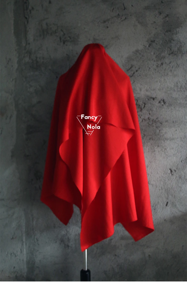 Классическая матовая ткань чистого Красного цвета толстое полиэфирное саржевое