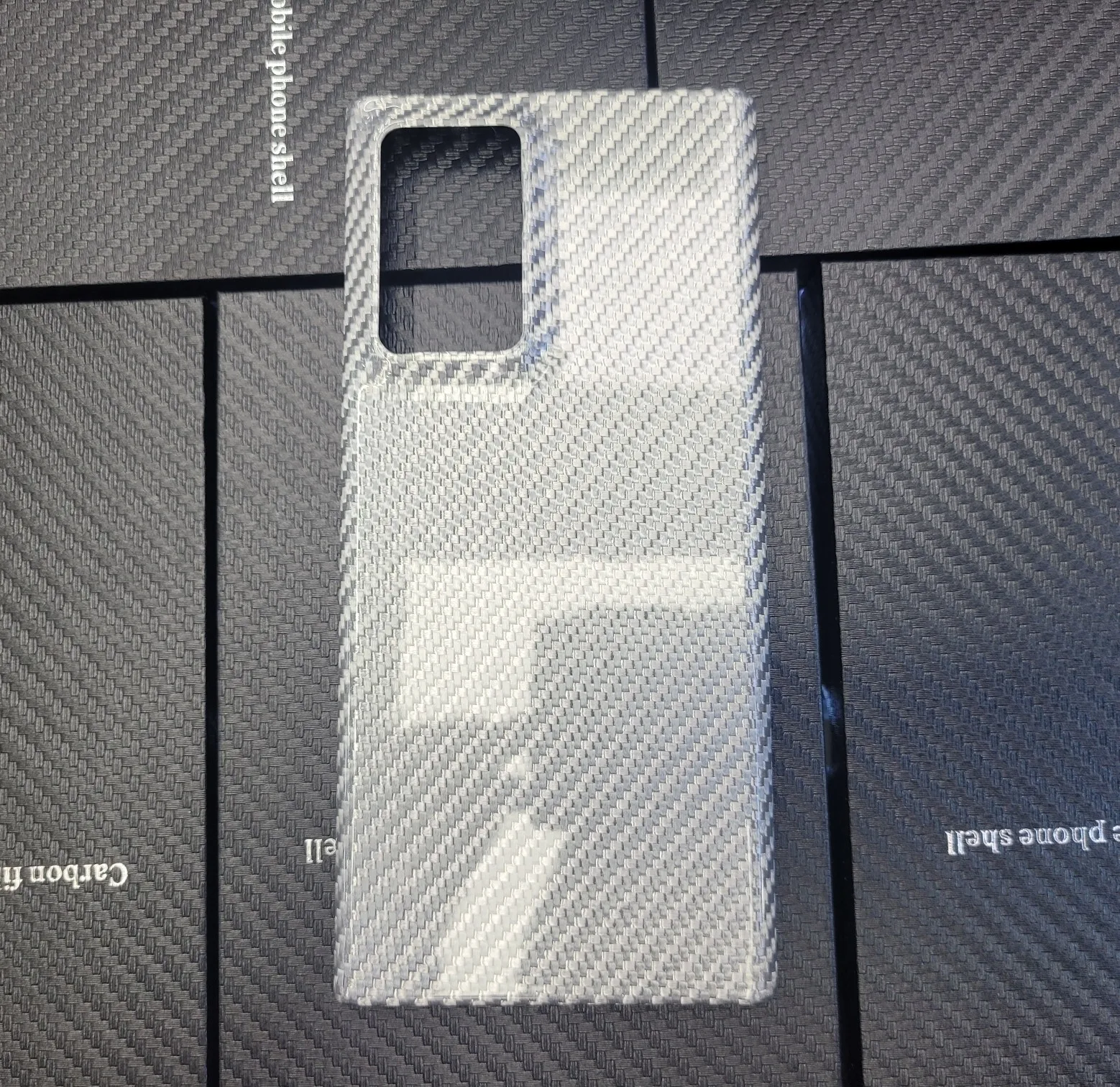 Ultra thin Glossy Sliver 100% Real Carbon Fiber Cover For Samsung Galaxy Note20 Ultra Carbon Fiber Case