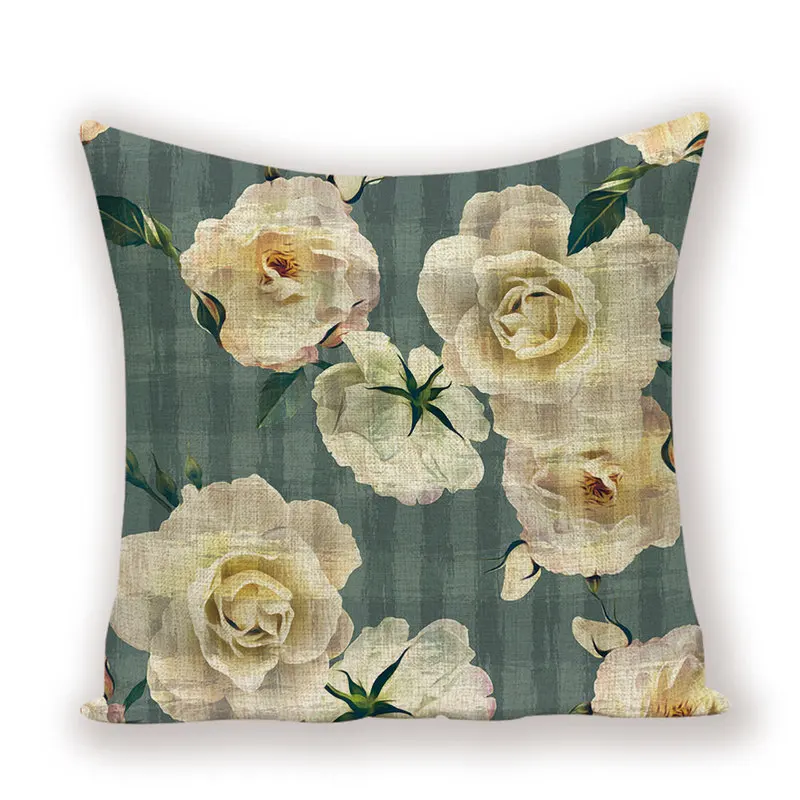 Чехол для диванной подушки с изображением цветов в фермерском стиле | Дом и сад