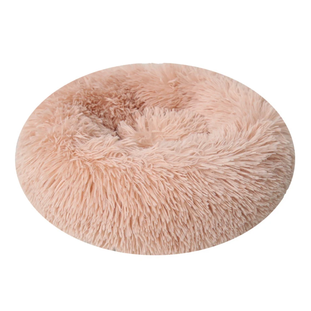 

Long Plush Dounts Cat Bed House Sofa Bed Pet Products Cushion Lit Rond Pour Chat en Peluche Maison Bed For Dogs