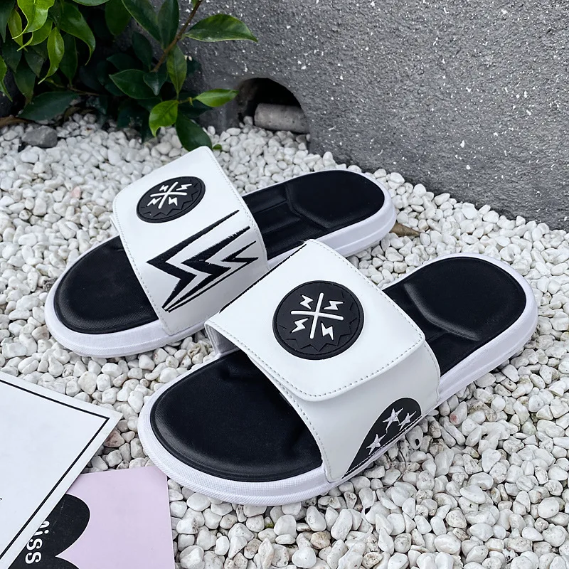 

2020 trend slides for men Summer Flip Flops Slippers Men Outdoor Beach Shoes Classic Men's Sandals Summer Soft Sandals white