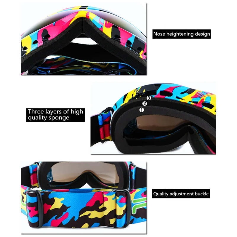 Очки Лыжные Детские с защитой от запотевания и УФ лучей 3 13 лет|Лыжные очки| |