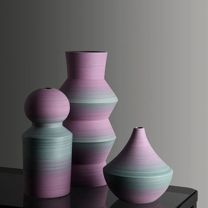 

Nordic ins geometric ceramic vase decoration creative living room flower arrangement vase home decoration desktop crafts gifts