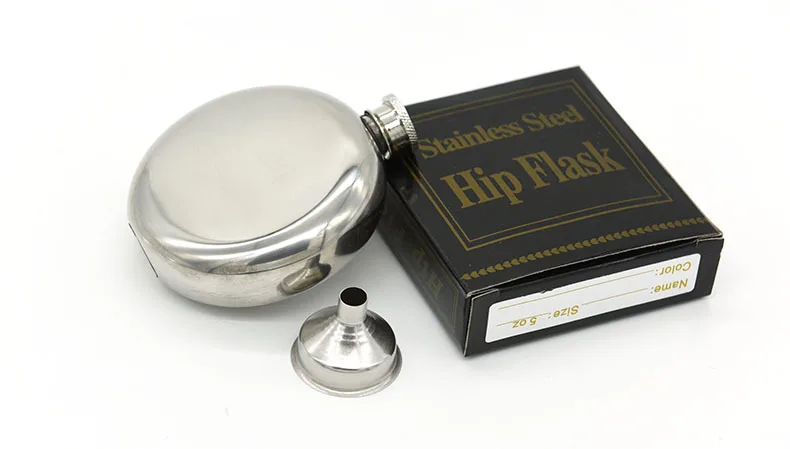 5oz Portable Stainless Steel Hip Flask with Box As Gift Whiskey Honest Bottle Russian Wine Mug Wisky Funnel |
