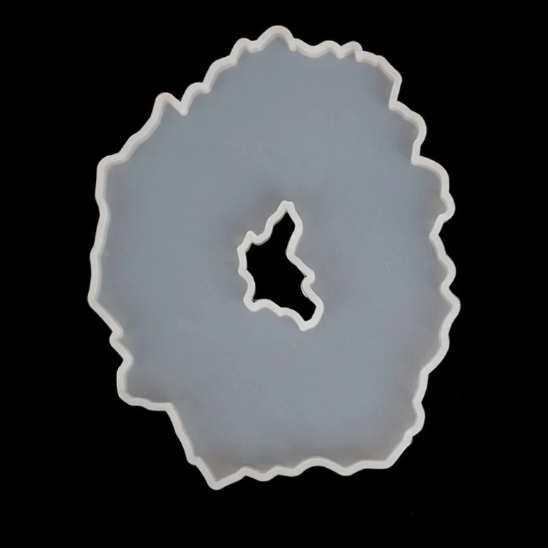 

M3GF 5Pc Large Irregular Resin Coaster Molds DIY Silicone Tray Fruit Tea Cup Mat Mold