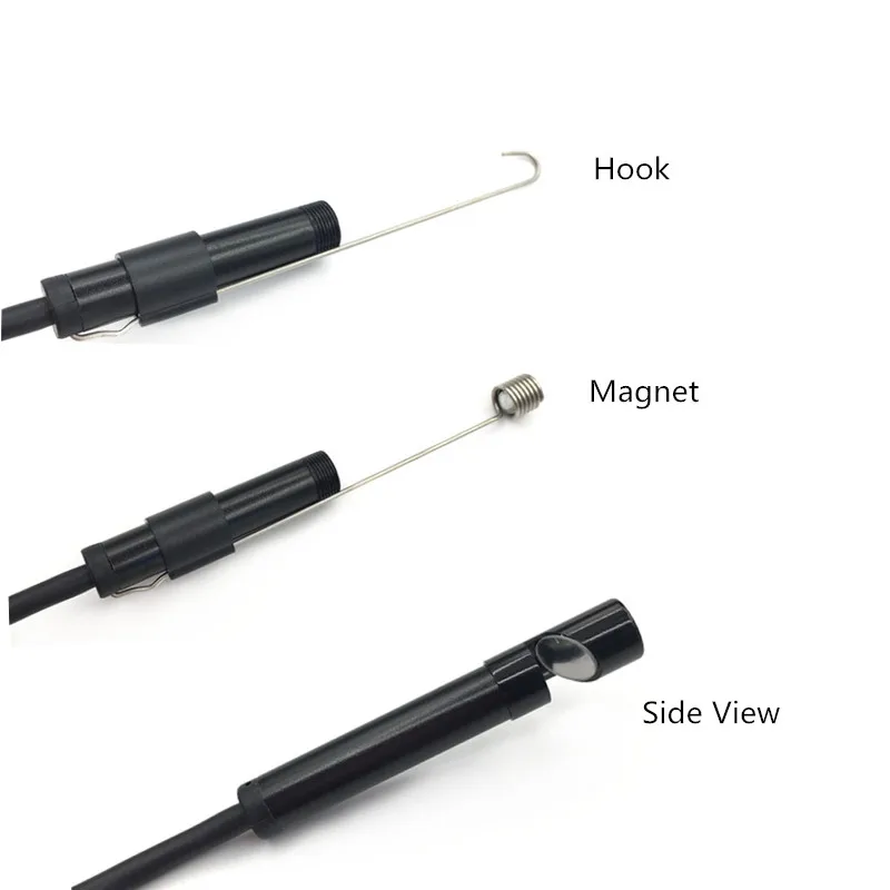 Android/PC 720P HD Endoscope Mini Camera Waterproof Snake Borescope USB Inspection With 6 LED 1m 2m 7MM Lens 2 IN 1 Tube | Электроника