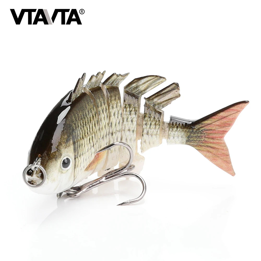 VTAVTA мини Рыболовная Приманка Topwater Crankbait 5 см 4g Мульти соединенная жесткая