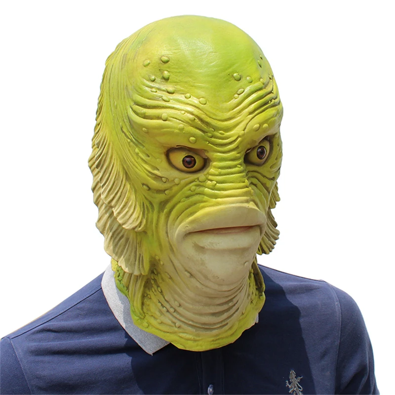 Рыбий Монстр Латекс унисекс фильм косплей аниме костюм реквизит Взрослых Маска