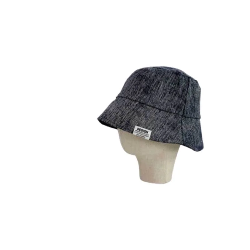 ins hat female autumn and winter Japanese patch basin hat Korean version of the wild dome bucket hat big head fisherman hat
