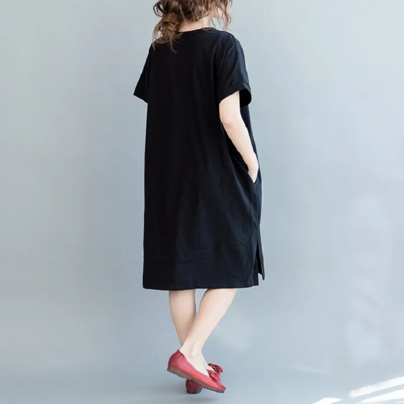 

Traf Summer Women's Dress 2021 Fashion Print Embroidered Cotton Breathable One-Size Y2k Dress Can Be Worn At Home Or Outside