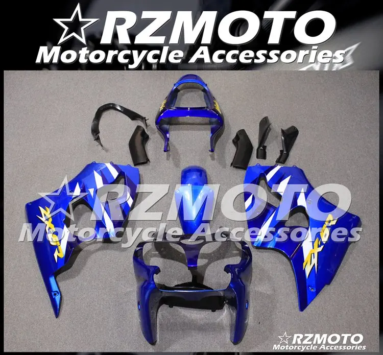 

New ABS Whole Fairings kit Fit for kawasaki Ninja ZX-6R ZX6R 636 2000 2001 2002 ZZR600 Bodywork set blue white