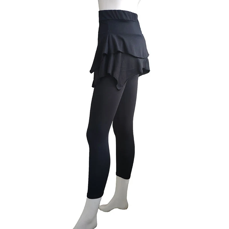 

Women Irregular Pantskirt Casual High Waist Button Ladies One Piece Fashion Leggings Female Solid Color Tights
