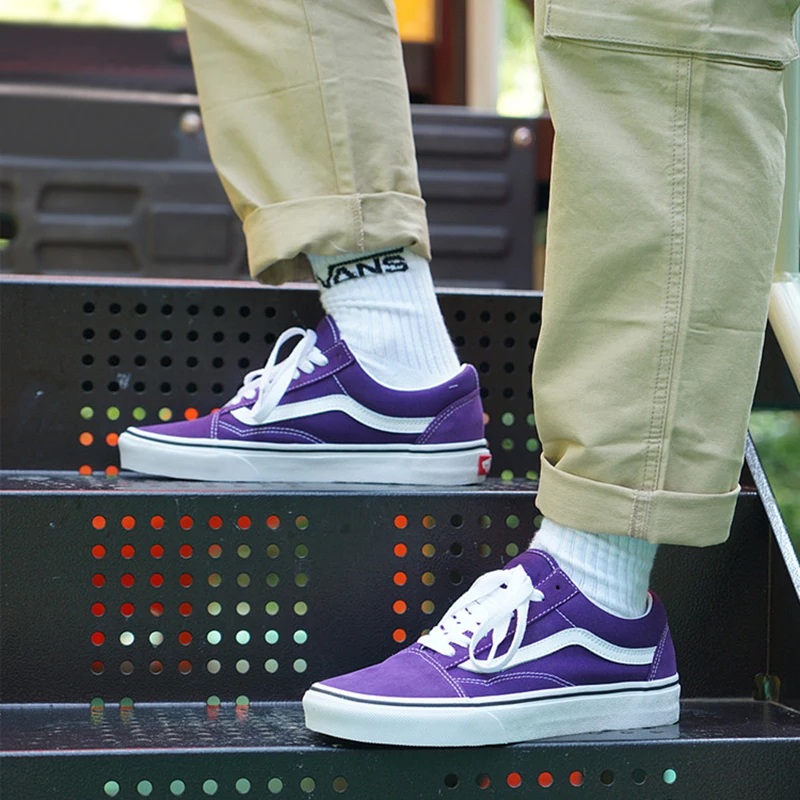VANS OLD SKOOL обувь для скейтбординга унисекс для спорта на открытом воздухе Классическая серия для отдыха парусиновая многоцветная удобная обувь на плоской подошве со шнуровкой VN000D3HW00