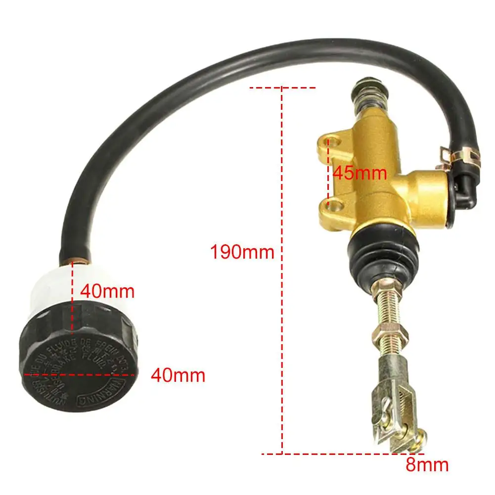 

Universal Motorcycle Dirt Pit Bike ATV Rear Foot Brake Hydraulic Master Cylinder