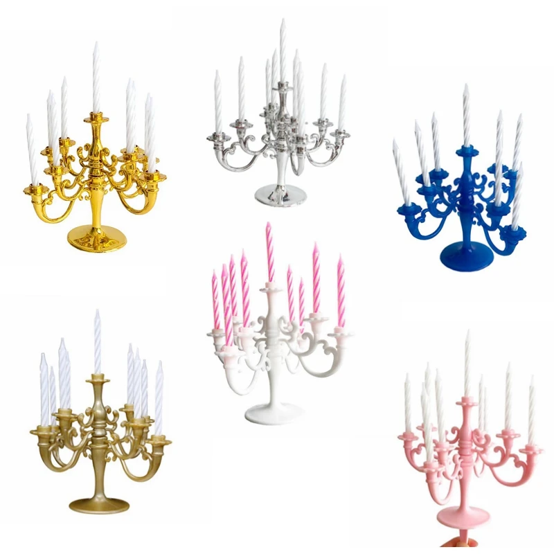 1 комплект подсвечники 9 шт. лампы в форме свечи торт фигурки жениха и невесты