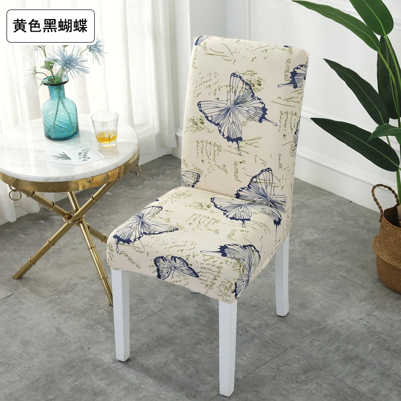 Спандекс эластичный принт обеденный чехол для кресла современный Съемный Анти